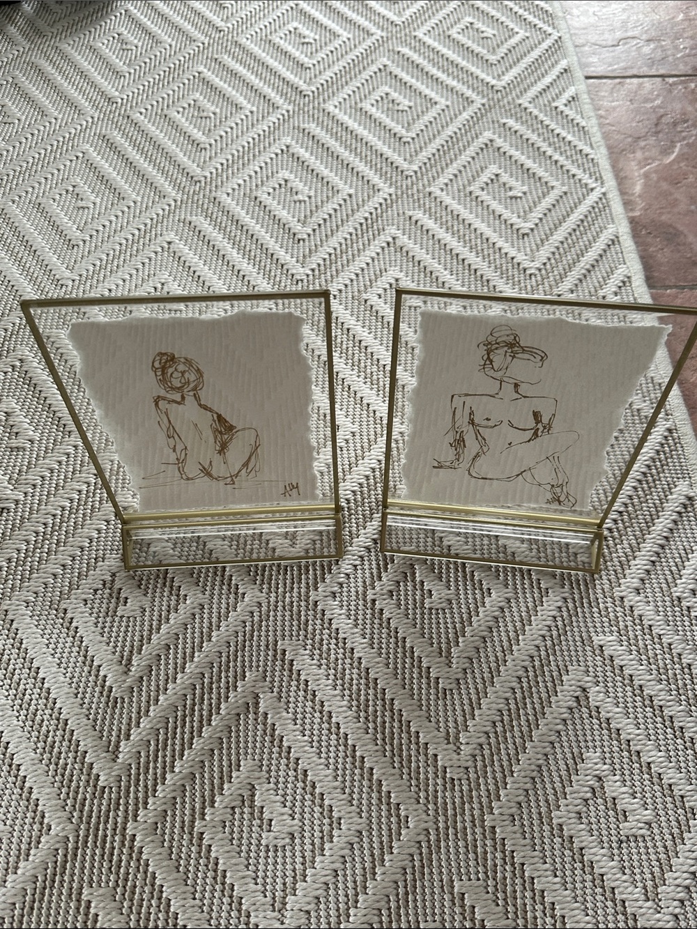 Hand-drawn Art - with 2sided frames